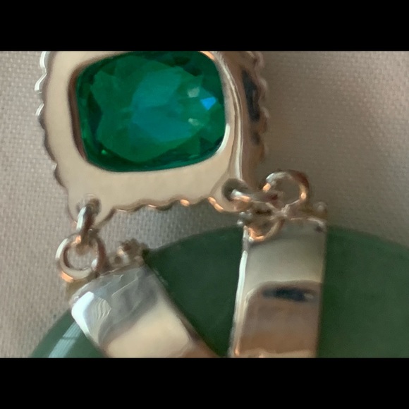 SAJEN-Aventurine & Caribbean Quartz .925 Pendant - Picture 4 of 4
